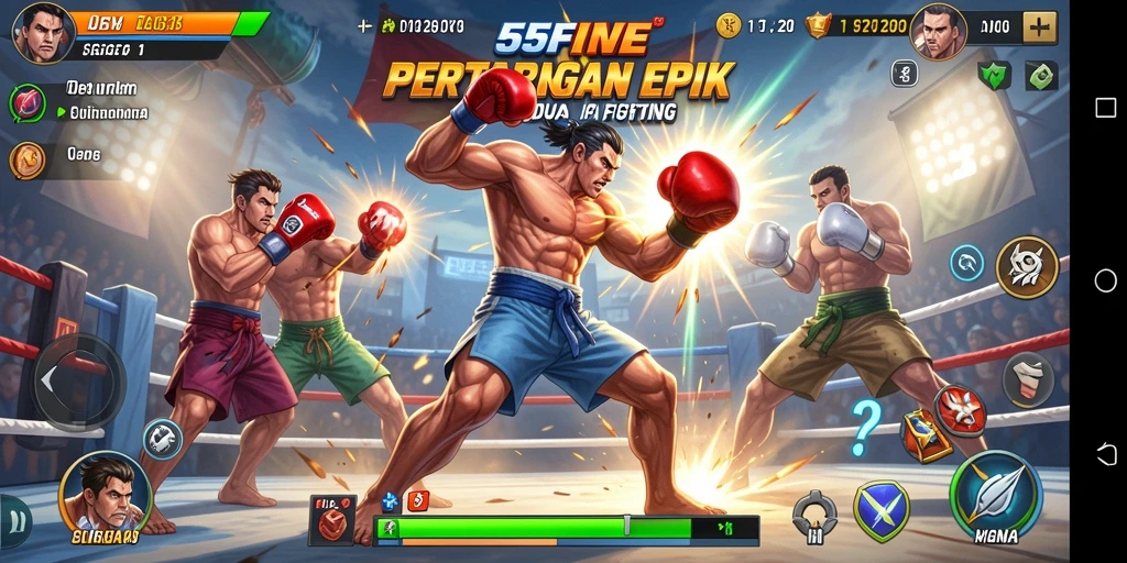 Gambaran pertarungan mendebarkan dalam 55FIVE.
