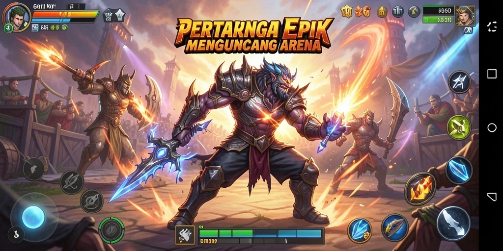 Tangkapan layar 6RT menampilkan aksi pertarungan yang seru dan mendebarkan.