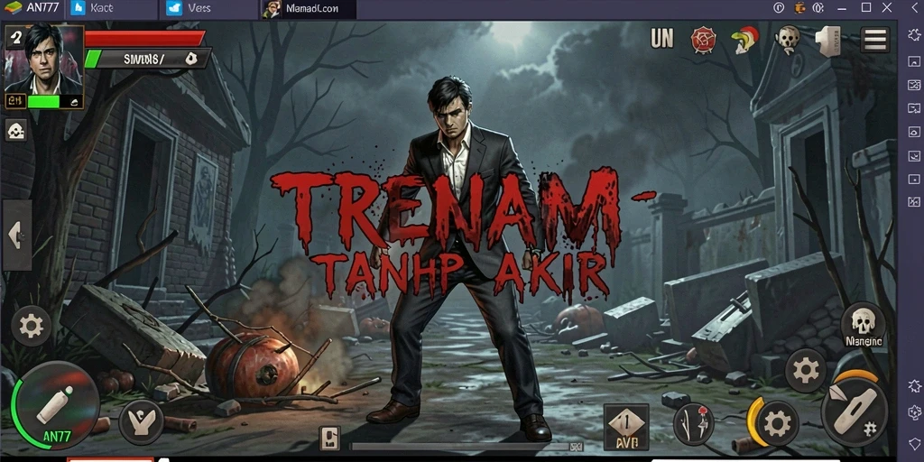 Screenshot gameplay AN777 menampilkan suasana horor yang mencekam dan mendebarkan.