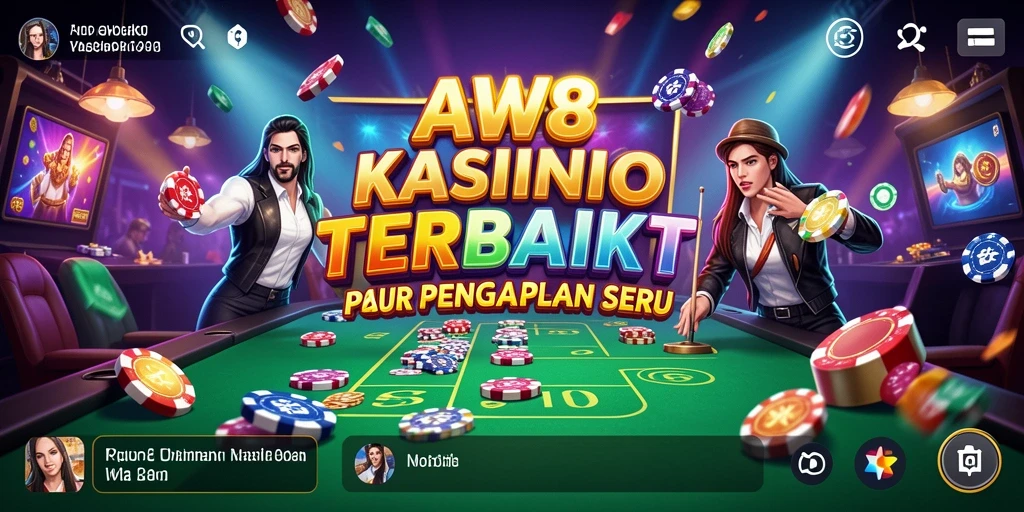 Tangkapan layar utama AW8 menampilkan gameplay kasino yang menarik dan seru.