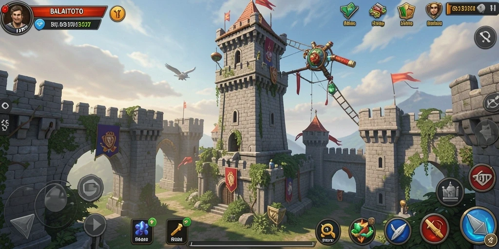 Tampilan gameplay BALAITOTO yang seru dalam Tower Defense.