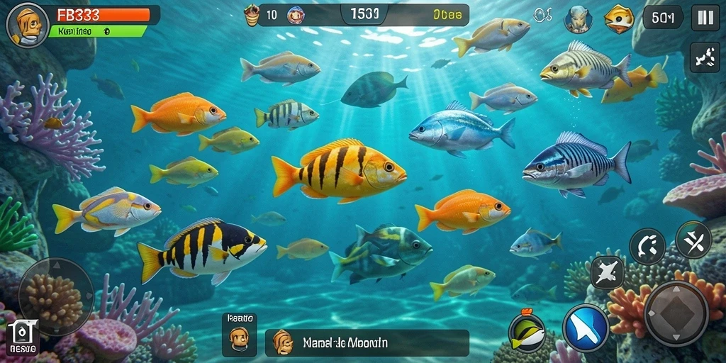 Gameplay FB333 menampilkan pengalaman menembak ikan yang seru dan menarik.