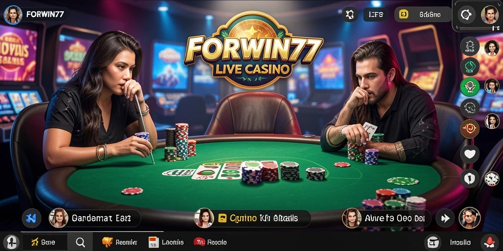 Tampilan gameplay Live Casino FORWIN77 yang menarik dan interaktif.