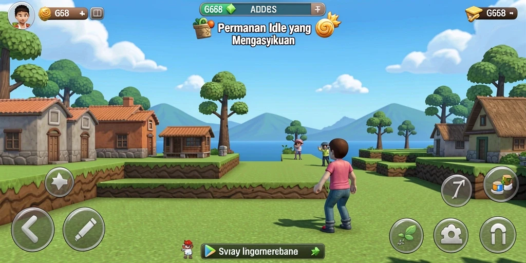Tampilan screenshot utama G668 menampilkan gameplay Idle yang menarik.