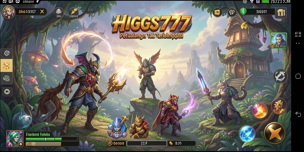 Tampilan gameplay HIGGS777 yang menampilkan aksi petualangan yang mendebarkan.