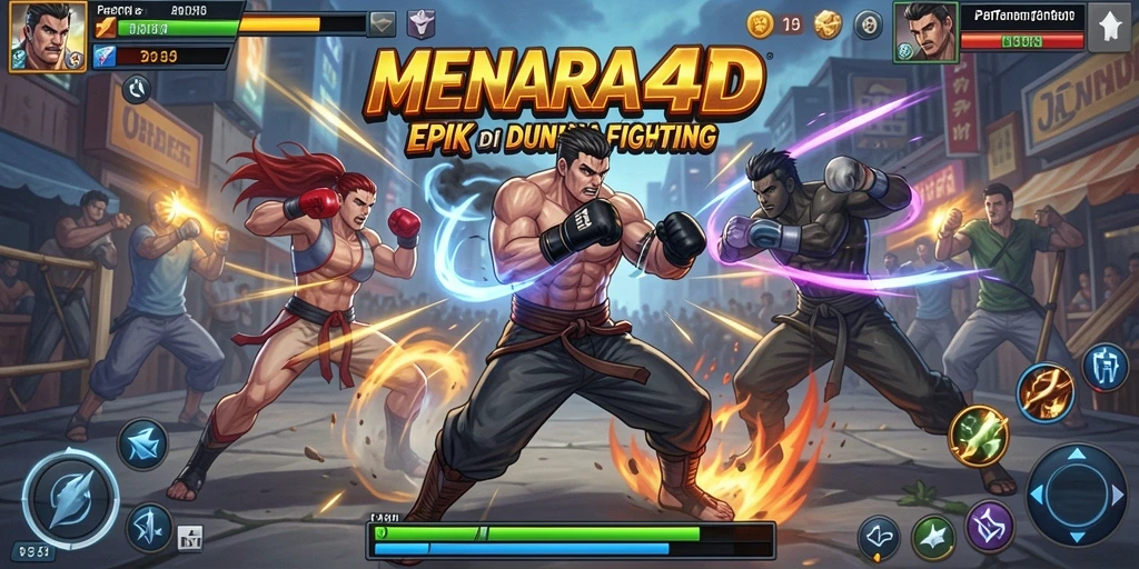 Tampilan grafik menawan dalam game Fighting MENARA4D.