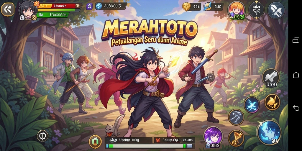 Tampilan gameplay seru dan penuh warna di MERAHTOTO