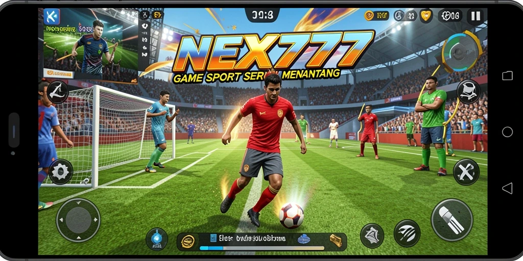 Tampilan gameplay seru di NEX777 dengan aksi olahraga yang mendebarkan.