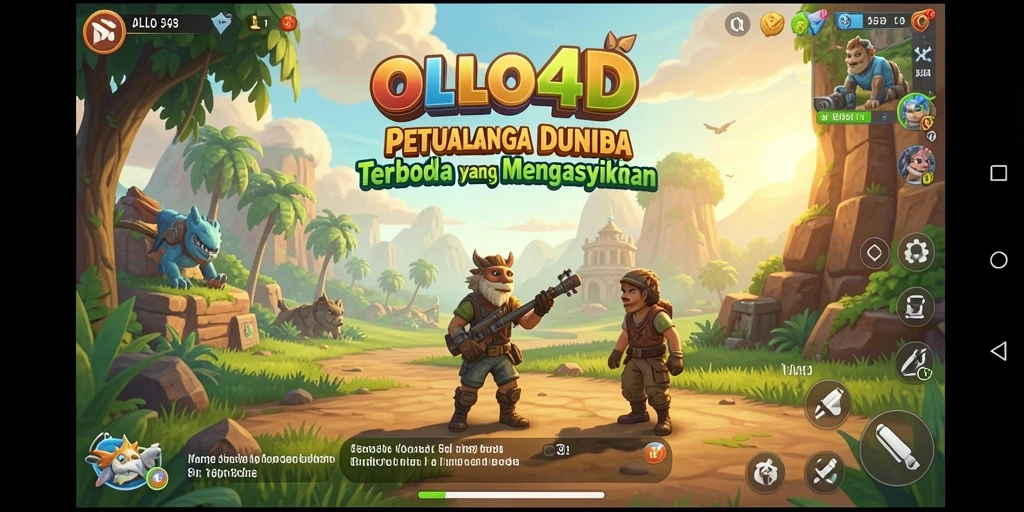 Tampilan utama OLLO4D yang menampilkan eksplorasi dunia terbuka.