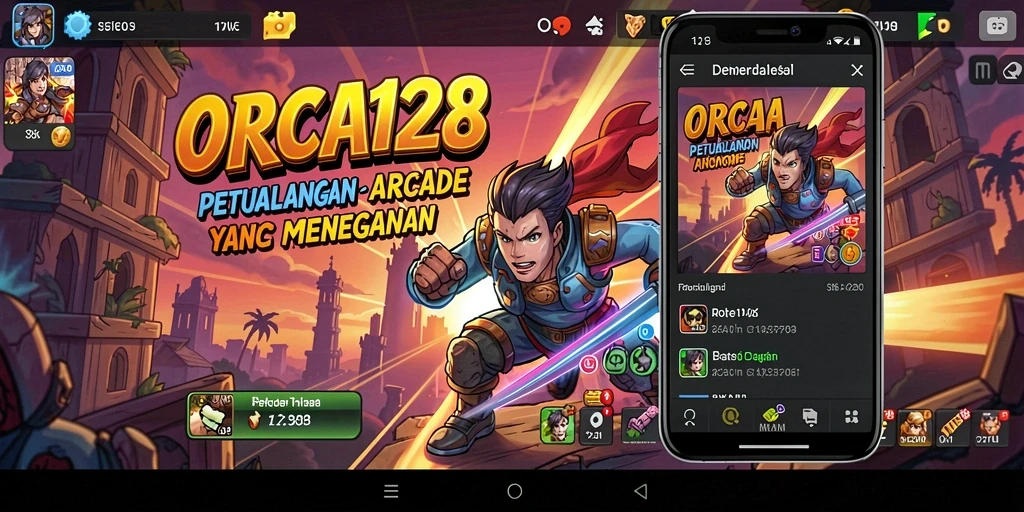 Tampilan menegangkan gameplay ORCA128 saat aksi berlangsung.