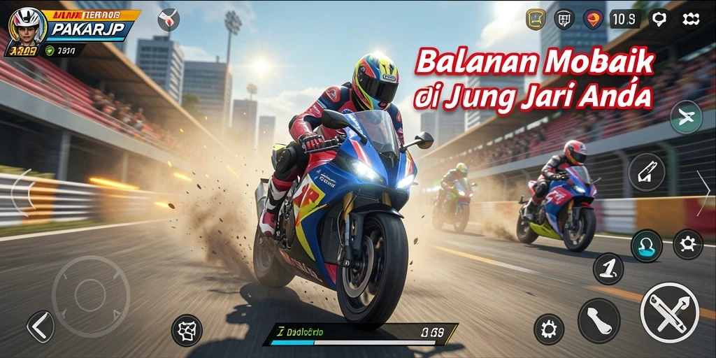 Tampilan menegangkan saat balapan motor di PAKARJP.