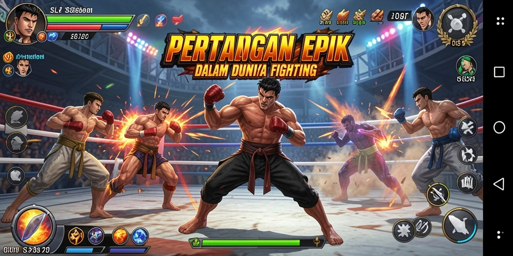 Tampilan gameplay SL888 yang mendebarkan saat pertarungan berlangsung.