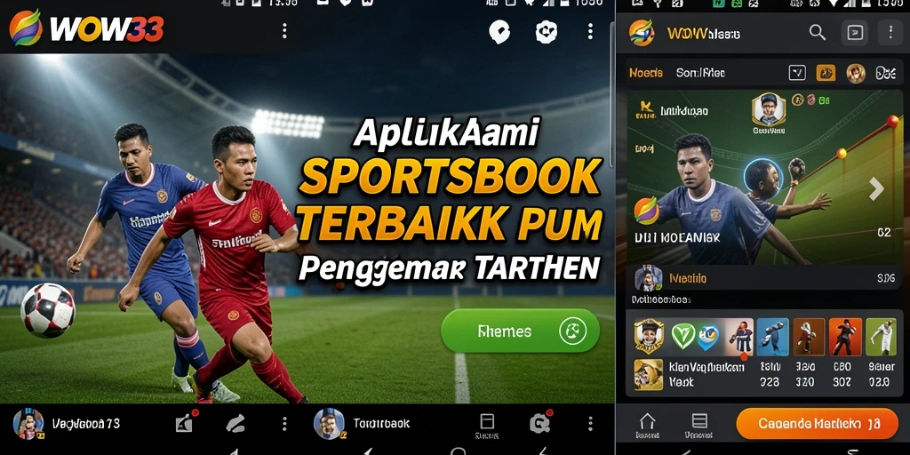 Tampilan layar WOW33 menampilkan berbagai pilihan taruhan olahraga secara langsung.
